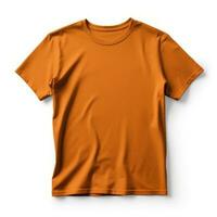 Orange T-Shirt Mockup Isolated photo