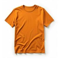 Orange T-Shirt Mockup Isolated photo