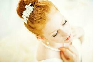 Beautiful bride portrait photo