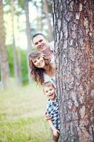 Beautiful family spending time together photo