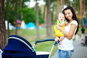 Mother and son together photo