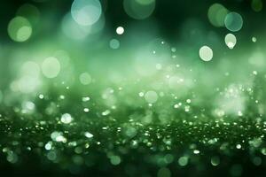 Abstract natural green bokeh background photo