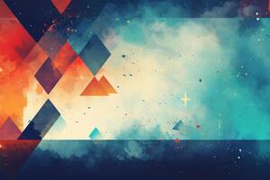Abstract retro colorful background with space for your text photo