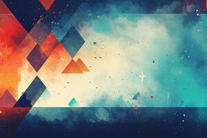 Abstract retro colorful background with space for your textAI Generated photo