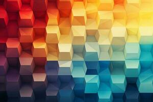 Abstract colorful geometric vector background, hexagon pattern photo