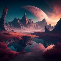 Breathtaking Landscape Photography ,Background, Ai Generative photo