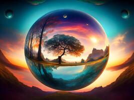 Exploring an Otherworldly Fantasy Landscape with Mystical, photo