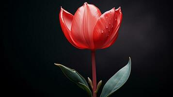 Vibrant Tulip Flower Background, Ai Generative photo