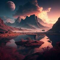Breathtaking Landscape Photography ,Background, Ai Generative photo