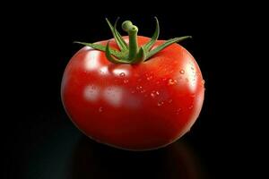 Close up macro ripe tomato AI Generated photo