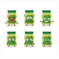 Wasabi cartoon in character with nope expression vector