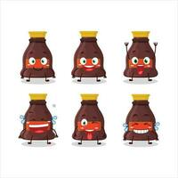 Cartoon character of soy sauce with smile expression vector