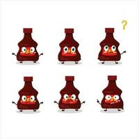 Cartoon character of bbq sauce with what expression vector