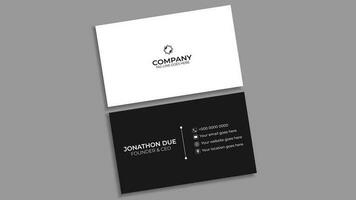 Trendy black Minimal visiting card trendy business card vector