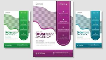 Trendy flyer design minimal flyer design flyer for business agency flyer vector multiple color business flyer design