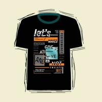 let's active lettering, abstract graphic, typography vector, t shirt print, casual style, and other use vector