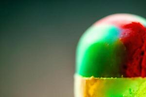 A Close Up Of A Multicolored Object With A Blurry Background. photo