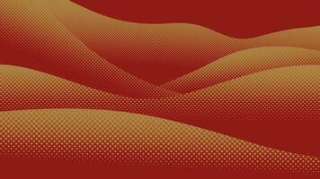 Abstract mountain background vector. Mountain landscape with fading dot effect, halftone, dot grunge texture. Red and gold hills art wallpaper design for print, wall art, cover and interior. vector