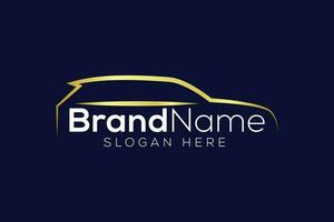 Luxurious car Gold Logo design vector template