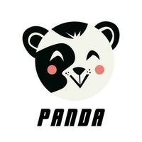 Cute Flat Animal Panda Vector