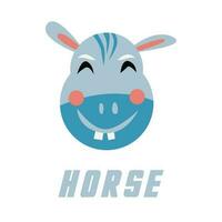 Cute Flat Animal Horse Vector