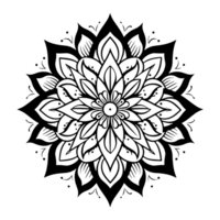 Vector mandala design, illustration mandala, coloring pages vector, Laser Cut Files, Generative Ai png