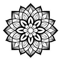 Vector mandala design, illustration mandala, coloring pages vector, Laser Cut Files, Generative Ai png