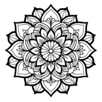 Vector mandala design, illustration mandala, coloring pages vector, Laser Cut Files, Generative Ai png