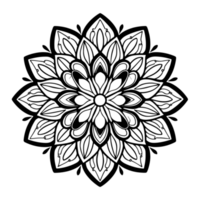 Vector mandala design, illustration mandala, coloring pages vector, Laser Cut Files, Generative Ai png