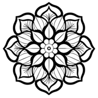 Vector mandala design, illustration mandala, coloring pages vector, Laser Cut Files, Generative Ai png