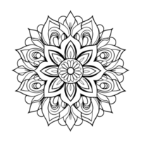 Vector mandala design, illustration mandala, coloring pages vector, Laser Cut Files, Generative Ai png