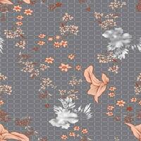 Hawaian and floral beach abstract pattern suitable for textile and printing needs vector