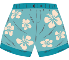 swimsuit short with floral pattern icon png