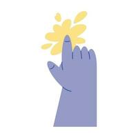 hand human touching gesture icon vector