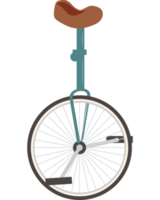 blue unicycle retro style icon png