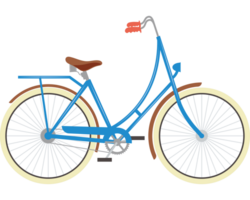 blu bicicletta retrò stile icona png