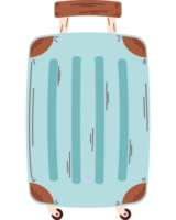 blue suitcase with wheels icon png