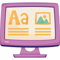 desktop computer tech device icon png