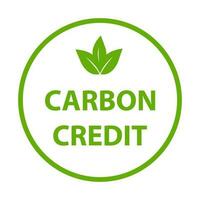 Carbon credit icon vector for graphic design, logo, website, social media, mobile app, UI illustration.