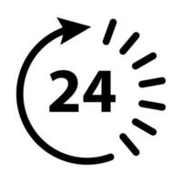 Open 24 hour icon vector for graphic design, logo, web site, social media, mobile app, ui illustration