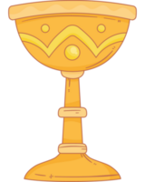 dourado cálice copo sagrado ícone png