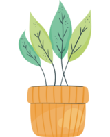 houseplant in brick pot icon png