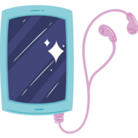 smartphone with headphone device technology png