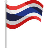 thailand flag waving in pole png