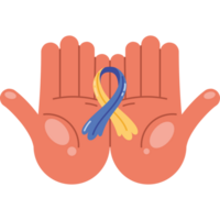 hands lifting down syndrome ribbon icon png