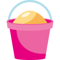 pink sand bucket toy vacations icon png