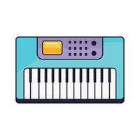 sintetizador instrumento musical electrónico icono vector
