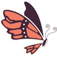 red butterfly insect flying icon png