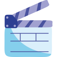production movie clapperboard isolated icon png