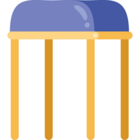 azul banco mueble aislado icono png